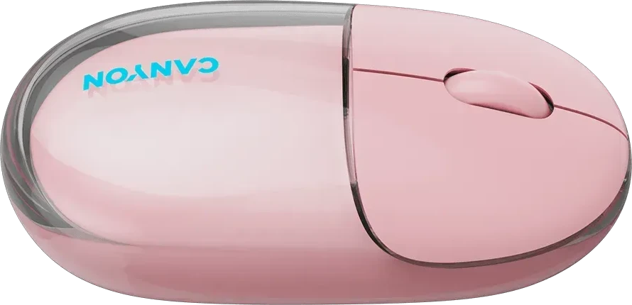Мышь CANYON OnClick 24, BT/Wireless, прозрачно-розовая — 4