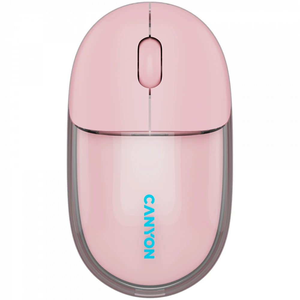 Мышь CANYON OnClick 24, BT/Wireless, прозрачно-розовая — 5