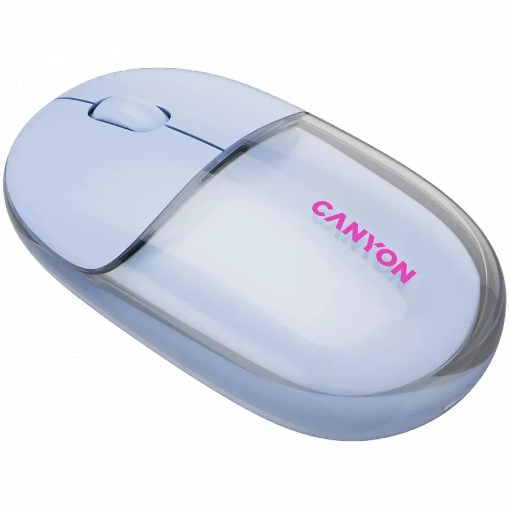 Мышь CANYON OnClick 24, BT/Wireless, прозрачно-синяя — 5