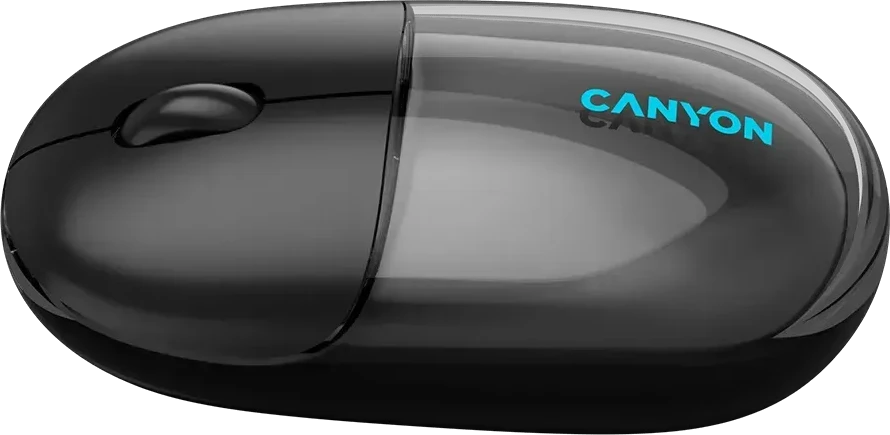 Мышь CANYON OnClick 24, BT/Wireless, прозрачно-чёрная — 2