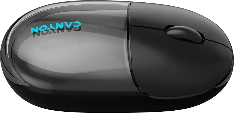 Мышь CANYON OnClick 24, BT/Wireless, прозрачно-чёрная — 3