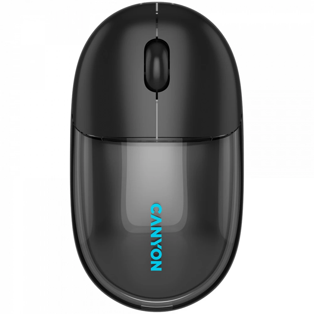Мышь CANYON OnClick 24, BT/Wireless, прозрачно-чёрная — 4