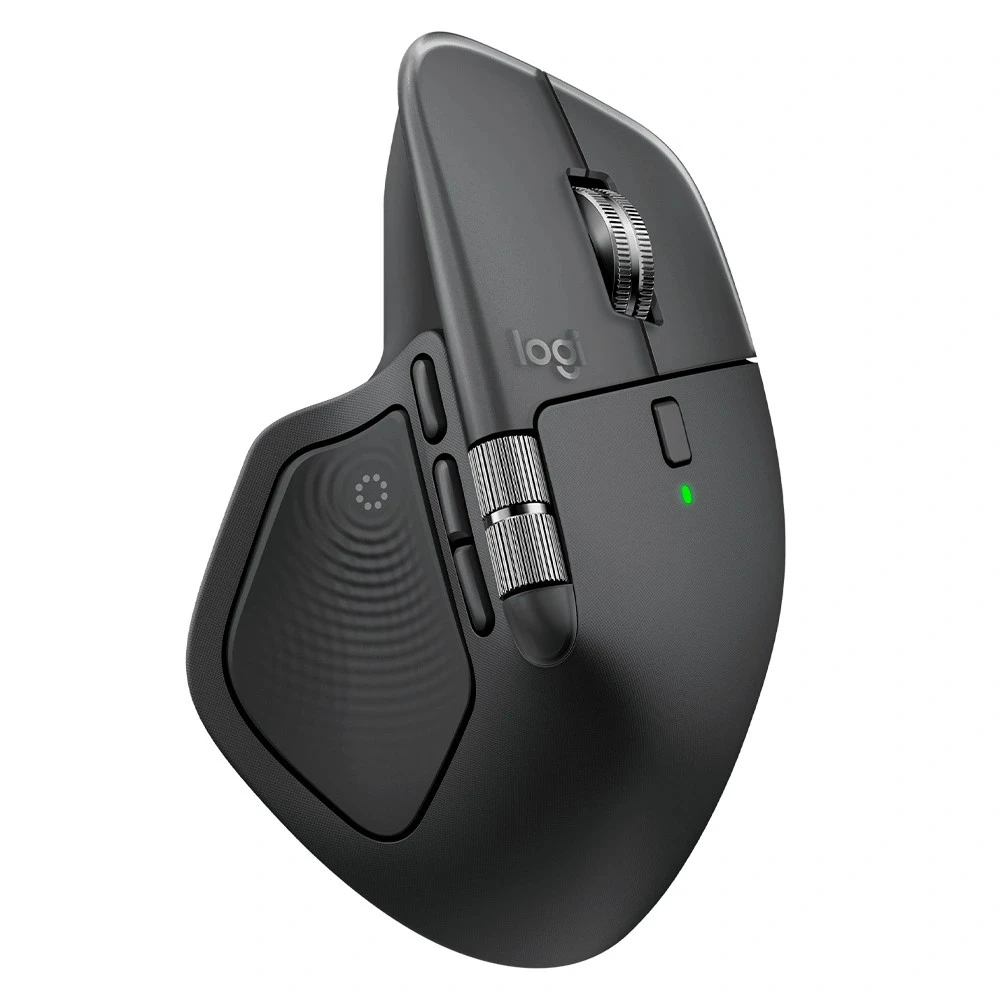 Мышь Logitech MX MASTER 4S, беспроводная, серая — 4