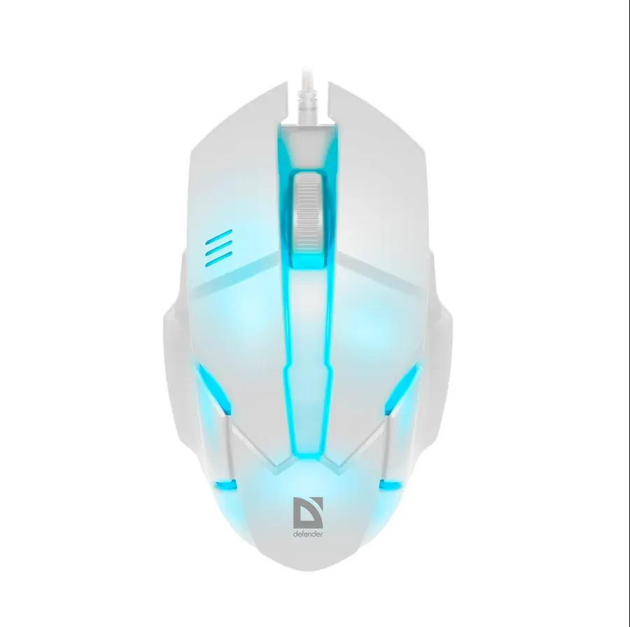 Мышь Defender HOST MB-982, проводная, оптическая, 1000 dpi, USB, белая
