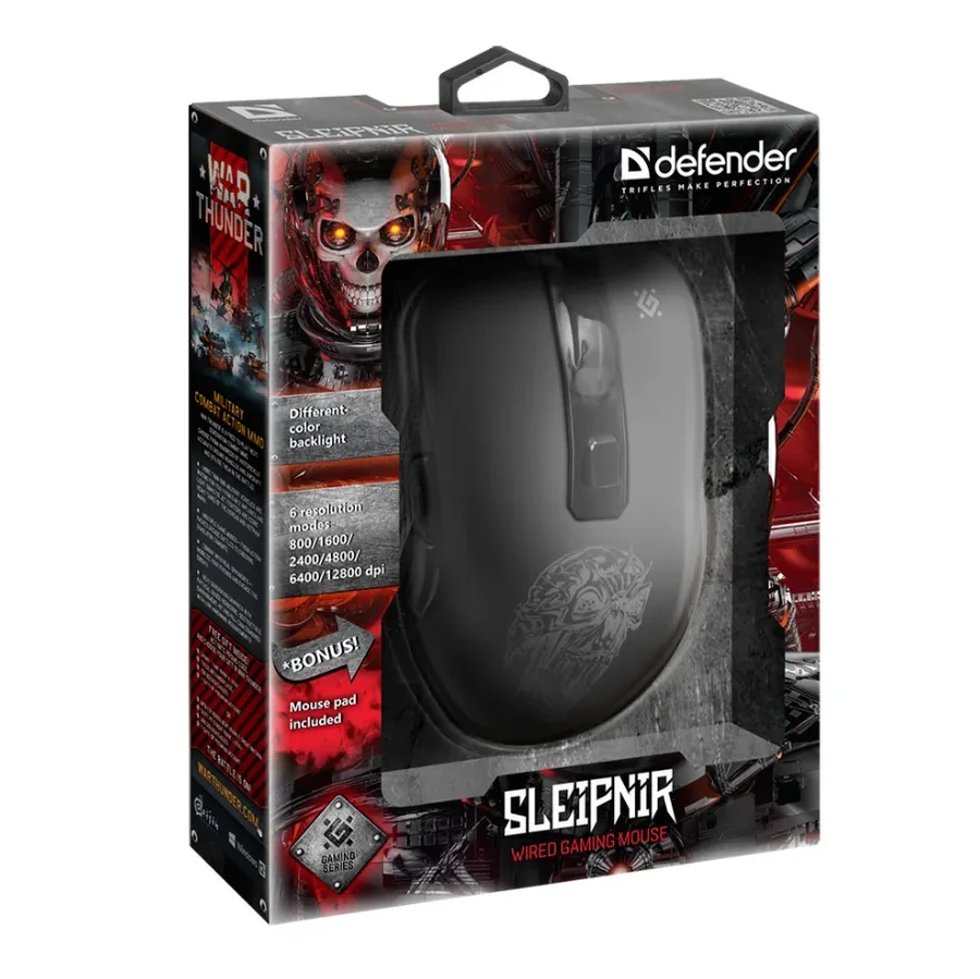 Мышь Defender Sleipnir GM-927, USB, оптическая, 12800 dpi — 2