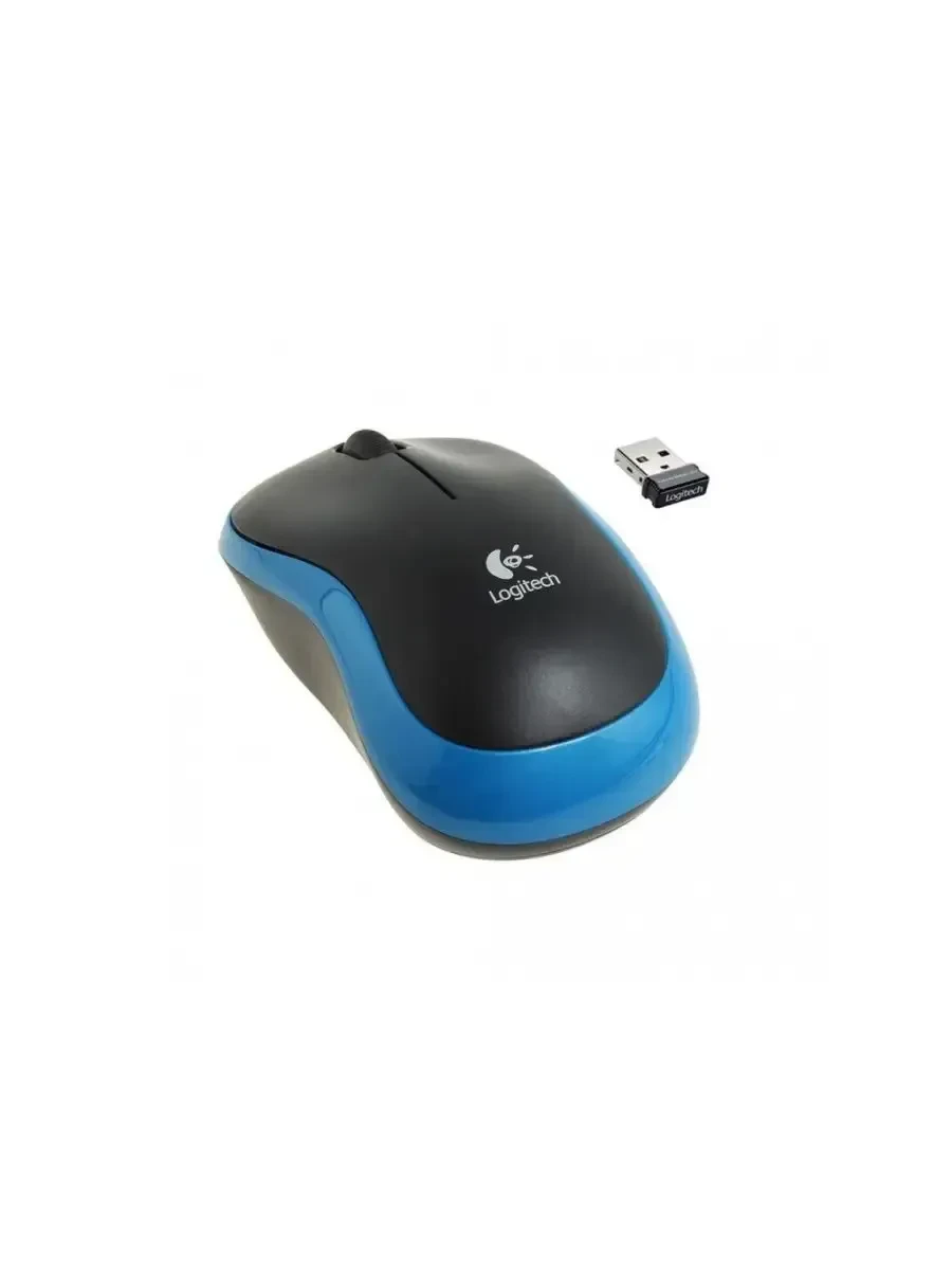 Мышь Logitech M185 Wireless, синяя — 2