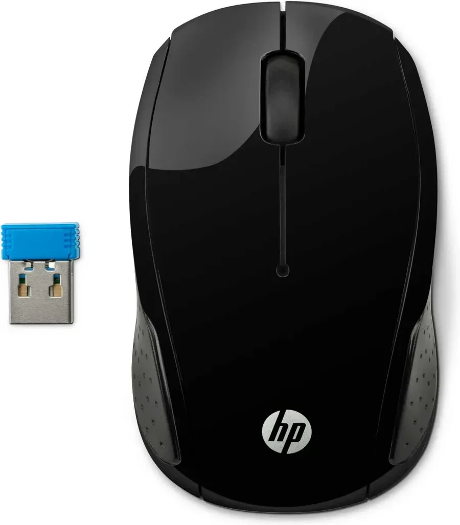 Мышь HP 200, беспроводная, чёрная