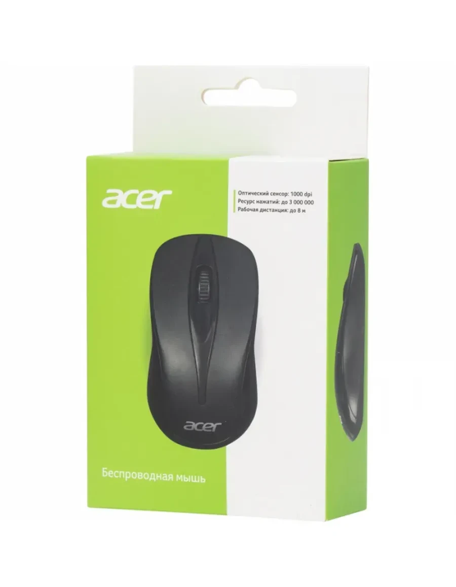 Мышь Acer OMR131, беспроводная, 1000dpi, USB, чёрная — 3