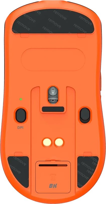 Мышь Meetion AIR GW39 PAW3395, беспроводная, оранжевая — 3