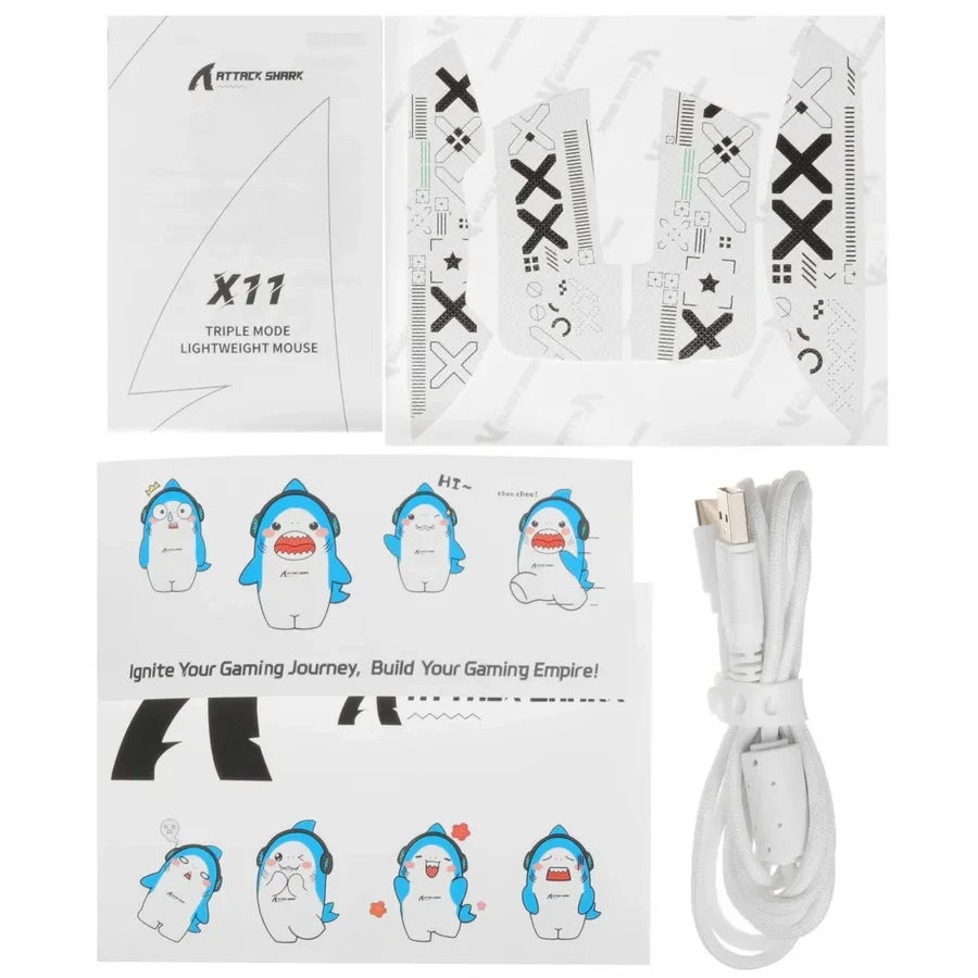 Мышь Attack Shark X11, белая, 22000 DPI — 4