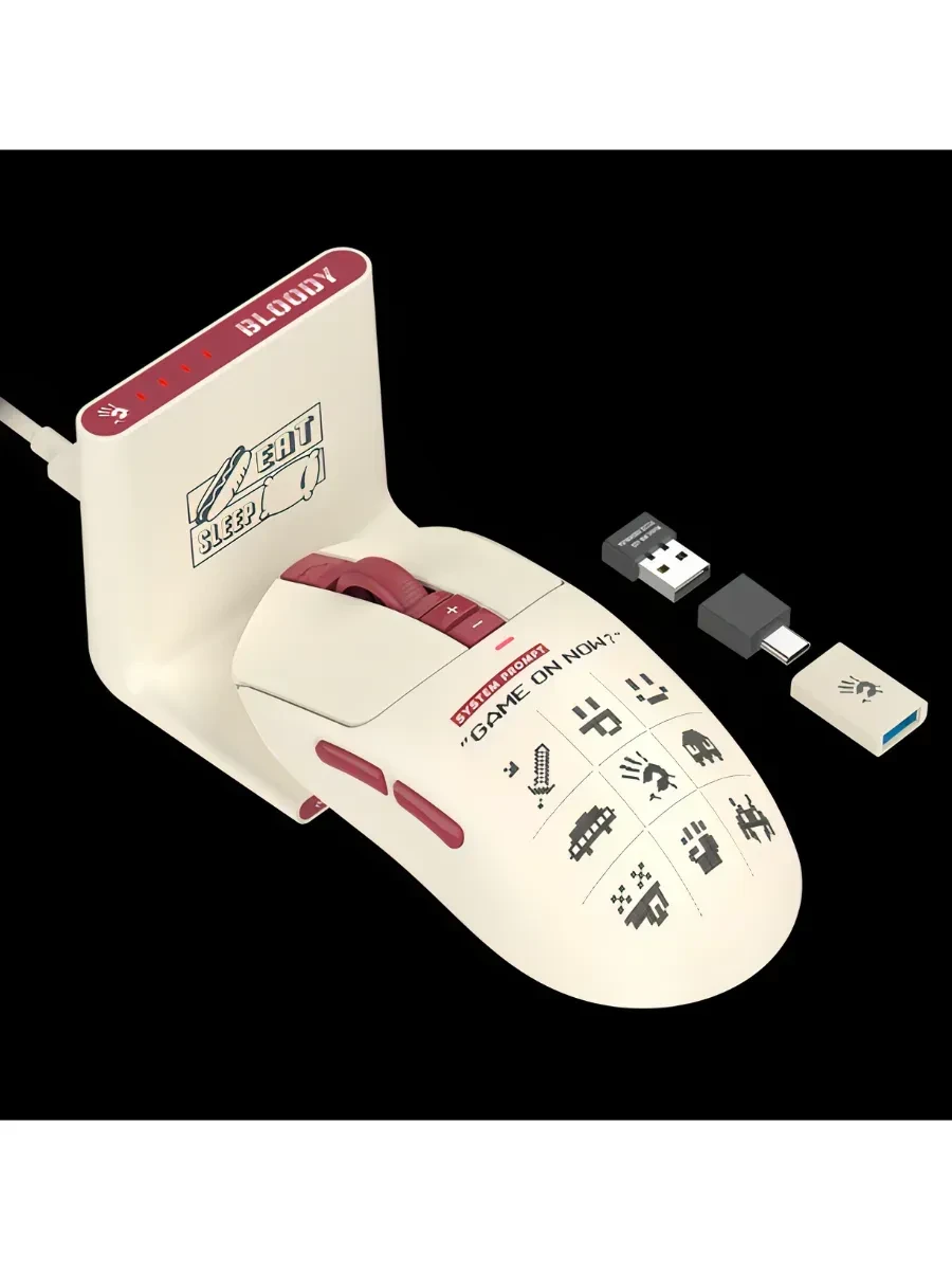 Игровая мышь Bloody R72 Ultra Duo, беспроводная, Red