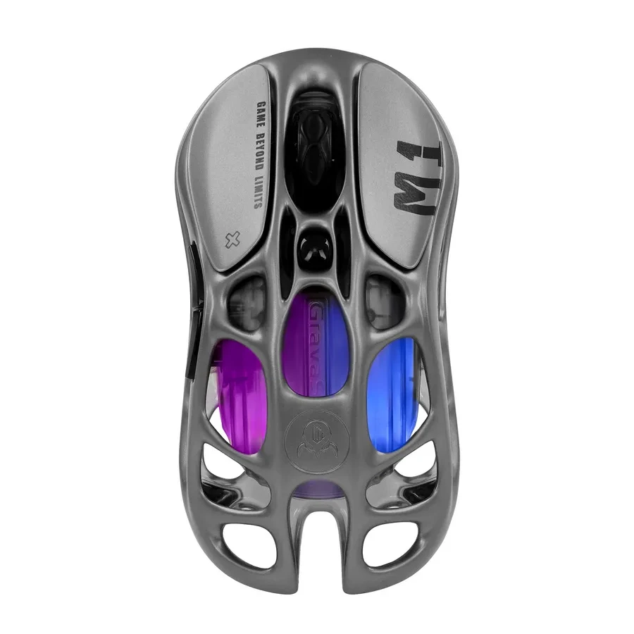 Мышь GravaStar Mercury M1 Pro, Wireless, BT 5.1/2.4GHz, (PAW3395) 26000 dpi, 5 buttons, USB, Gray