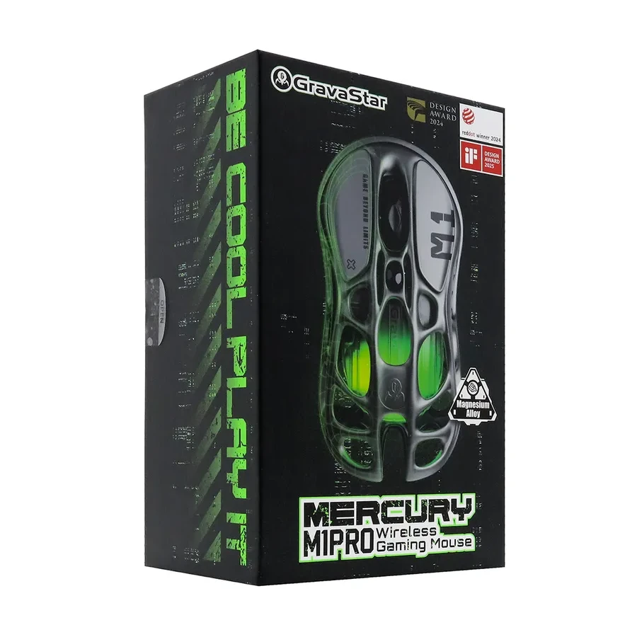 Мышь GravaStar Mercury M1 Pro, Wireless, BT 5.1/2.4GHz, (PAW3395) 26000 dpi, 5 buttons, USB, Gray — 5