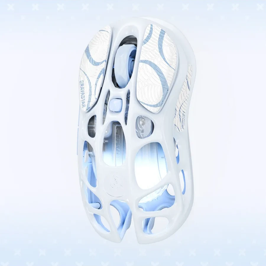 Мышь GravaStar Mercury M1 Pro, Wireless, BT/2.4GHz/cable, (PAW3395) 26000 dpi, 5 buttons,USB,Blue — 5