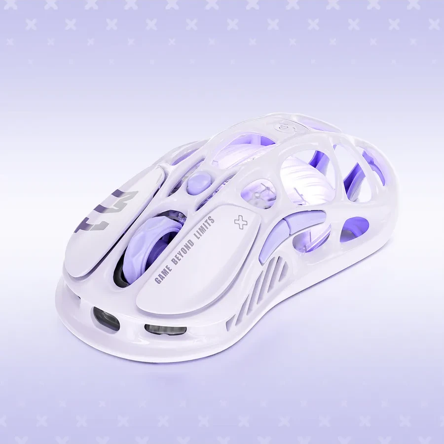 Мышь GravaStar Mercury M1 Pro, Wireless, BT/2.4GHz/cable, (PAW3395) 26000 dpi, 5 buttons,USB,Purple — 2