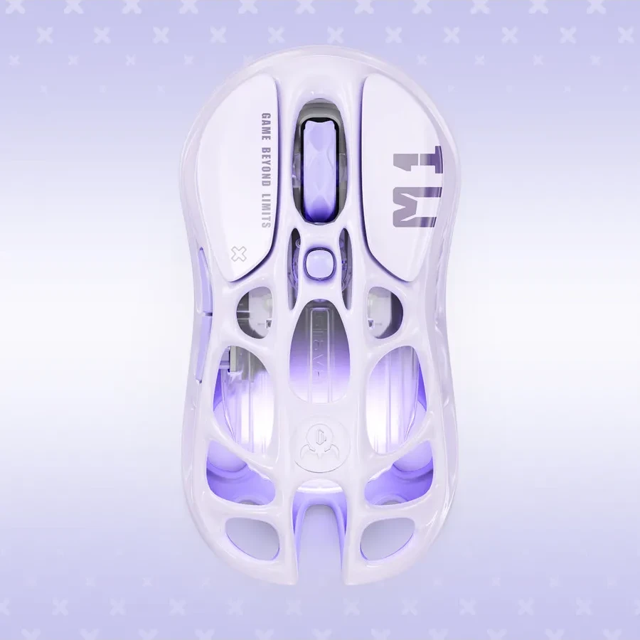 Мышь GravaStar Mercury M1 Pro, Wireless, BT/2.4GHz/cable, (PAW3395) 26000 dpi, 5 buttons,USB,Purple — 3