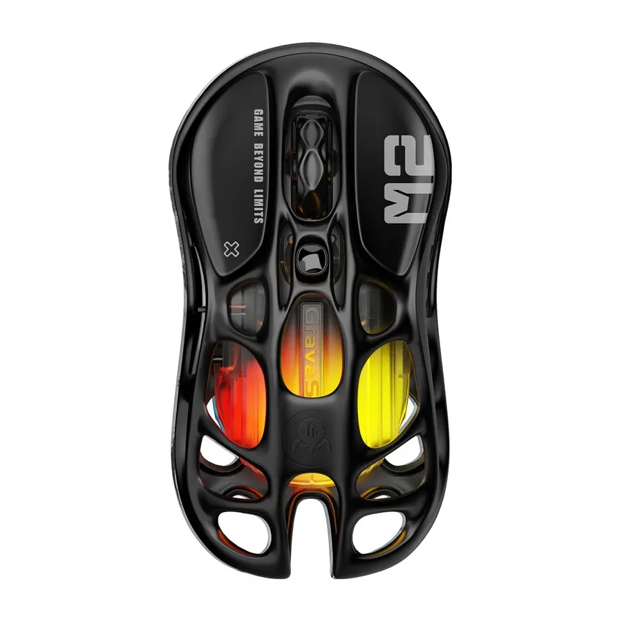 Мышь GravaStar Mercury M2, Wireless, BT5.1/2.4GHz, (PAW3395) 26000 dpi, 5 buttons, USB, Black
