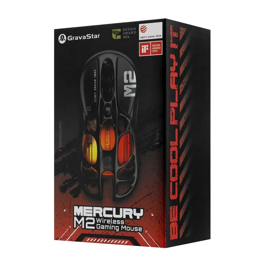Мышь GravaStar Mercury M2, Wireless, BT5.1/2.4GHz, (PAW3395) 26000 dpi, 5 buttons, USB, Black — 5