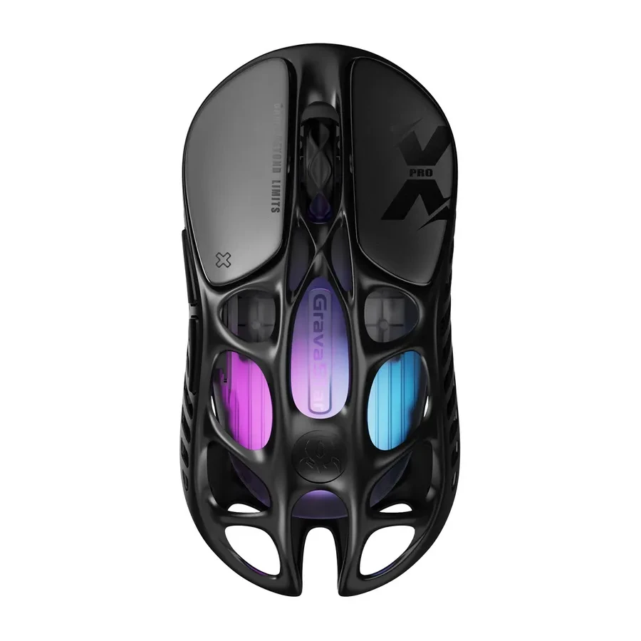 Мышь GravaStar Mercury X Pro 8K, Wireless, BT 5.1/2.4GHz, Optical 32000 dpi, 5 buttons, USB, Black