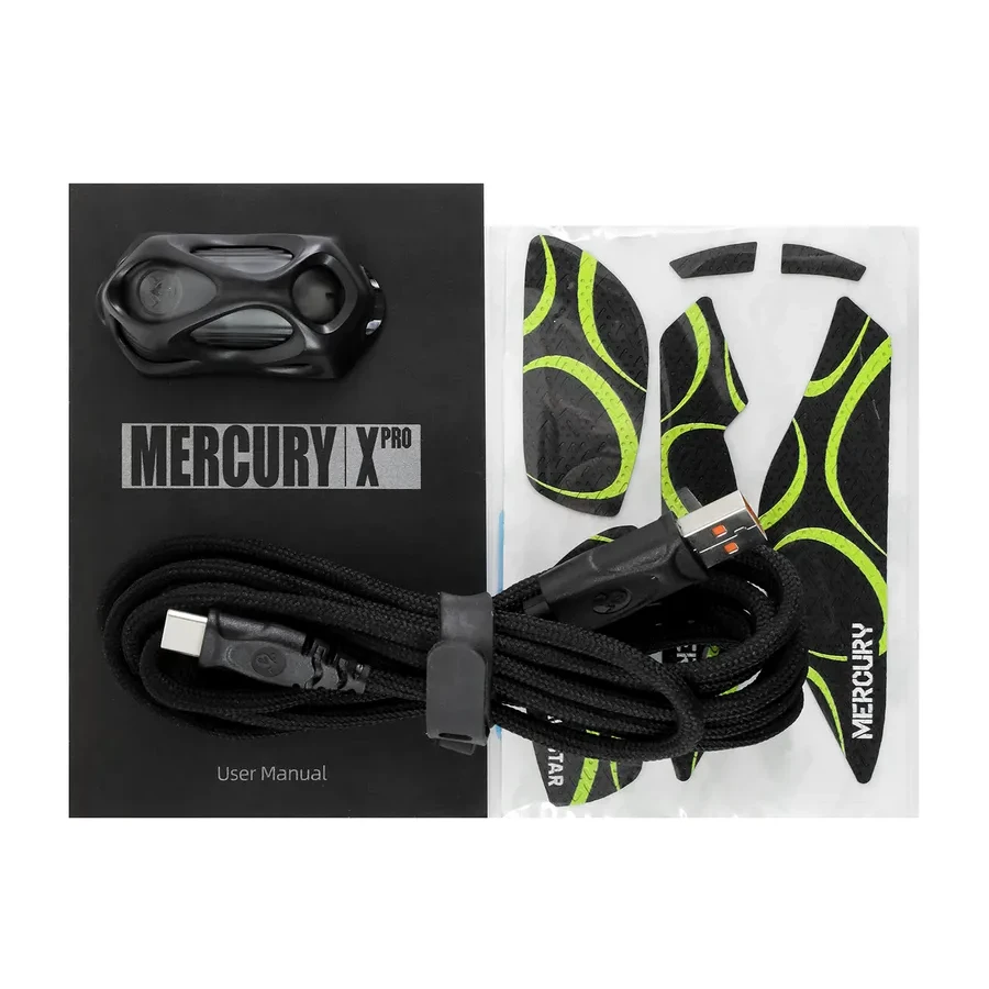 Мышь GravaStar Mercury X Pro 8K, Wireless, BT 5.1/2.4GHz, Optical 32000 dpi, 5 buttons, USB, Black — 4