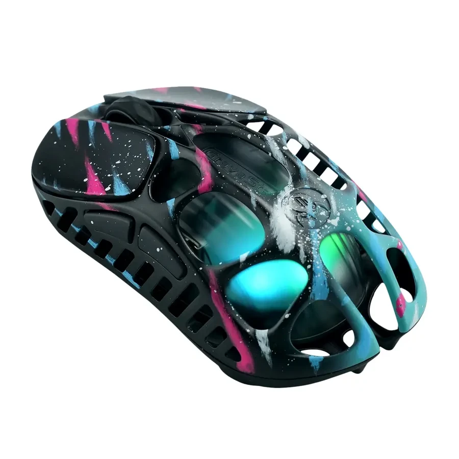 Мышь GravaStar Mercury X Pro, Wireless, BT 5.1/2.4GHz, (PAW 3950) 32000 dpi, 5 buttons, USB, Neon — 3