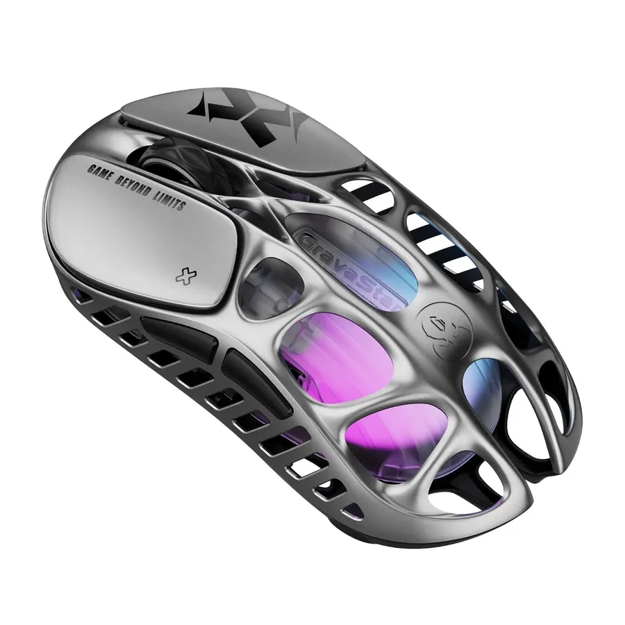 Мышь GravaStar Mercury X, Wireless, BT 5.1/2.4GHz, Optical 32000 dpi, 5 buttons, USB, Grey — 3