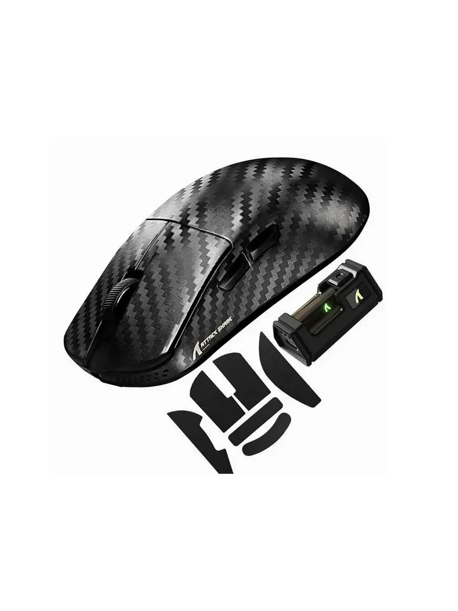 Мышь ATTACK SHARK R11 Ultra Phantom Shark, Optical 42000 dpi, BT/2.4GHz/USB, black — 4