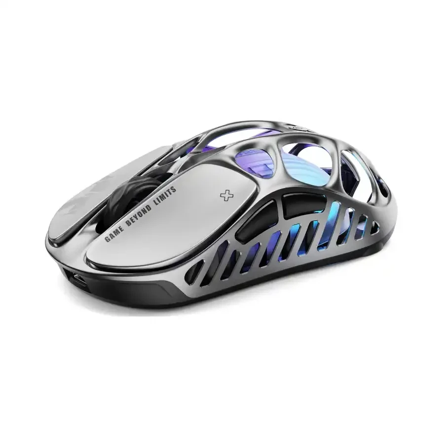 Мышь GravaStar Mercury X Pro 8K, Wireless, BT/2.4GHz/cable, (PAW3950) 32000 dpi, 5 buttons,Silver