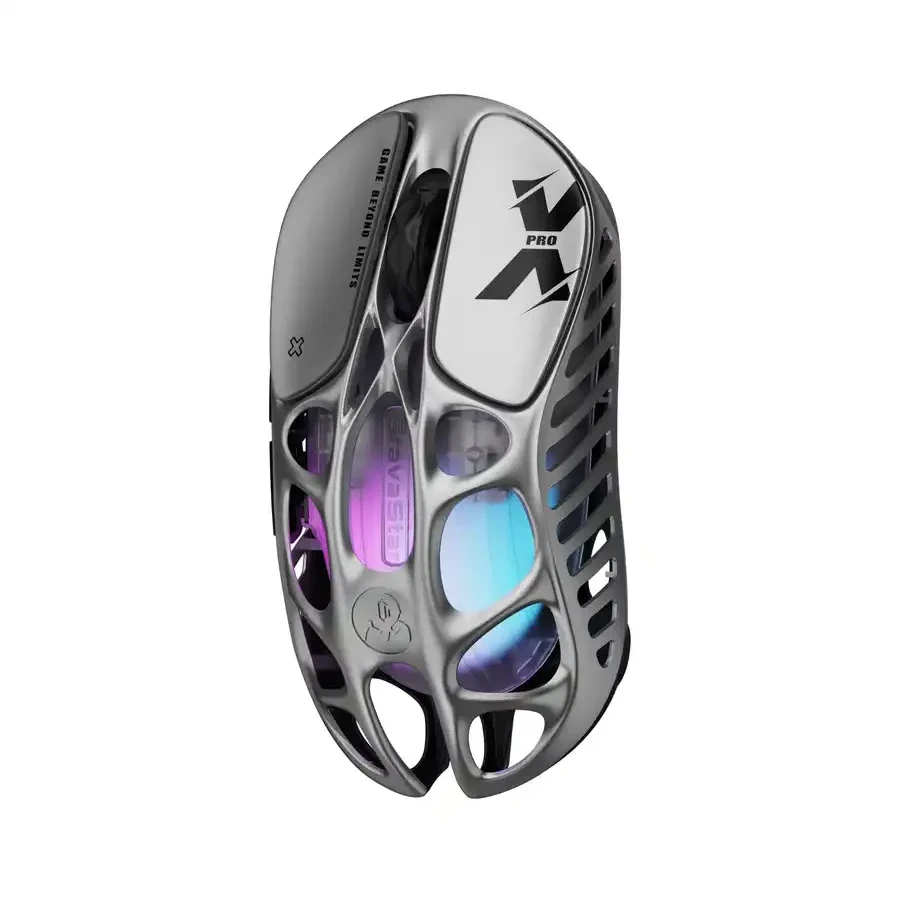 Мышь GravaStar Mercury X Pro 8K, Wireless, BT/2.4GHz/cable, (PAW3950) 32000 dpi, 5 buttons,Silver — 2