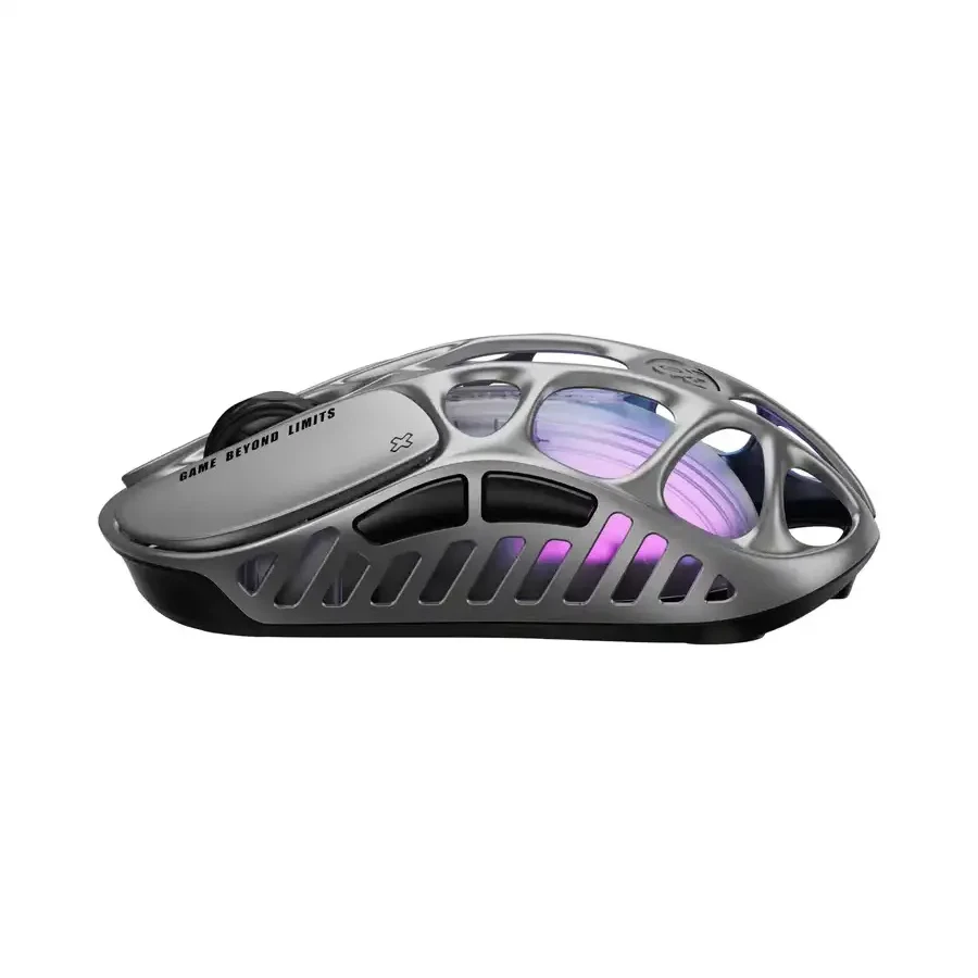 Мышь GravaStar Mercury X Pro 8K, Wireless, BT/2.4GHz/cable, (PAW3950) 32000 dpi, 5 buttons,Silver — 4