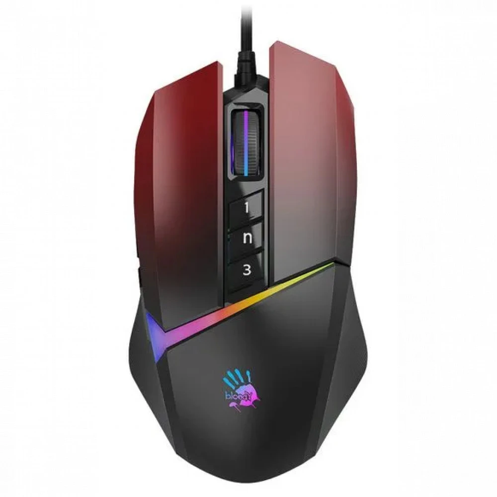 Мышь A4Tech Bloody W60 Max Activated, Gradient Red, Wired, Gaming, Optical, 10000dpi, Backligh, USB — 2