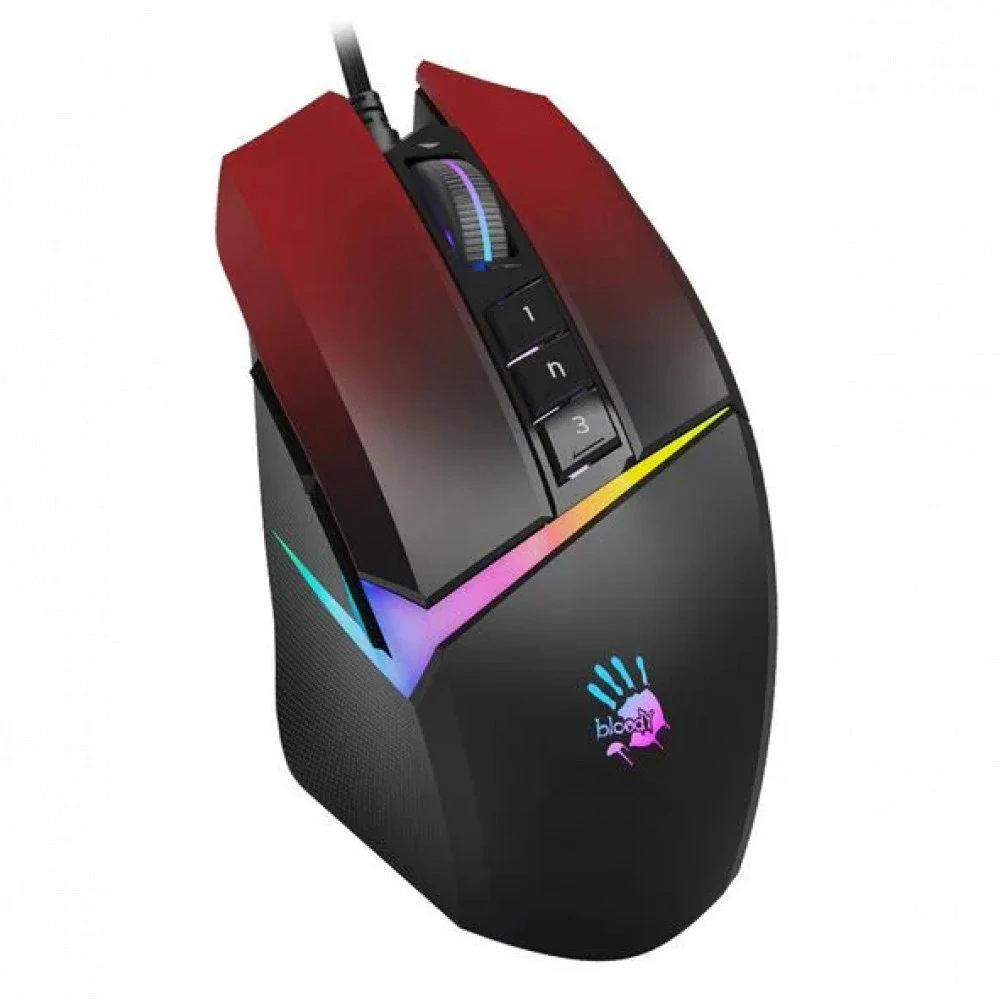 Мышь A4Tech Bloody W60 Max Activated, Gradient Red, Wired, Gaming, Optical, 10000dpi, Backligh, USB — 3