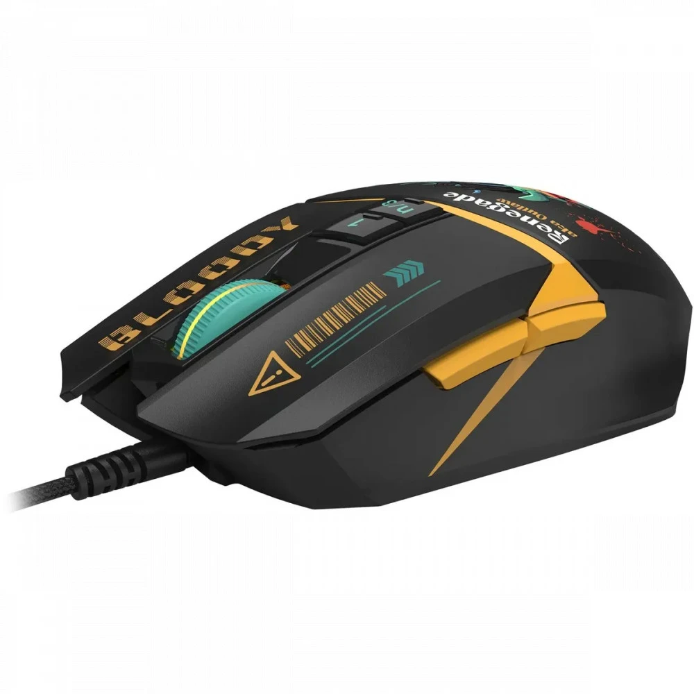 Мышь A4Tech Bloody W63 Max Renegade Black Midnight,Wired,Gaming,Optical,12000dpi, RGB backlight, USB — 5