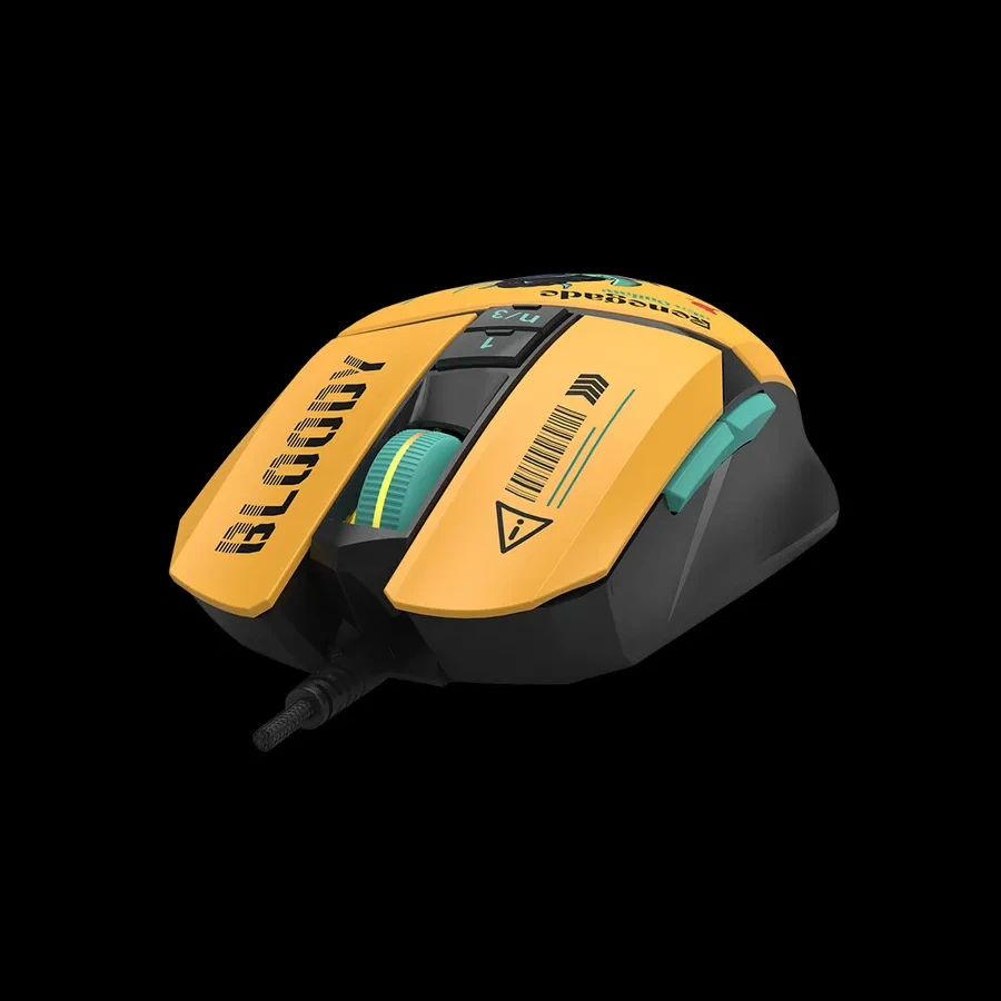 Мышь A4Tech Bloody W63 Max Renegade Yellow Sunset,Wired,Gaming,Optical,12000dpi,RGB backlight, USB — 3