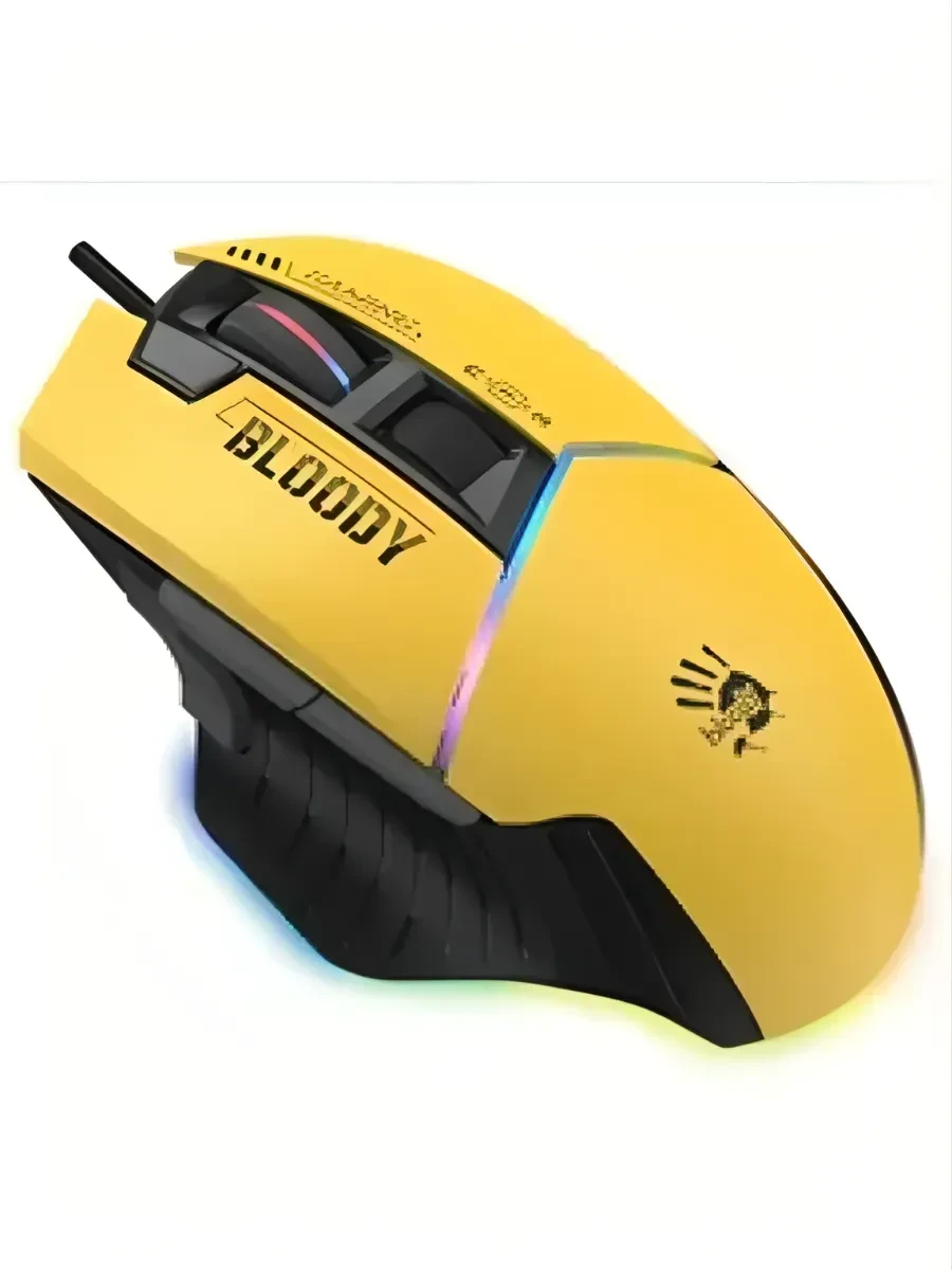 Мышь A4Tech Bloody W95 Max Sports, Lime, Wired, Gaming, Optical, 12000dpi, RGB backlight, 1.8m, USB