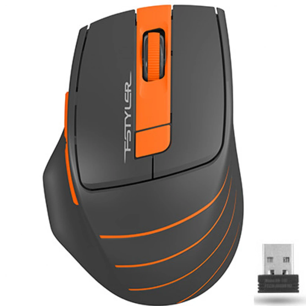 Мышь A4Tech Fstyler FG30, Orange, Wireless, Optical, 2000dpi, 1 х AA, USB — 3