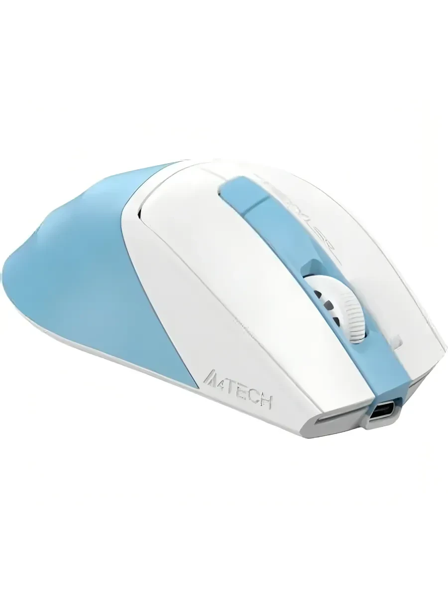 Мышь A4Tech Fstyler FG45CS Air2, Icy Blue, Wireless, Optical, 2000dpi, 2.4GHz, Li-ion, USB — 2