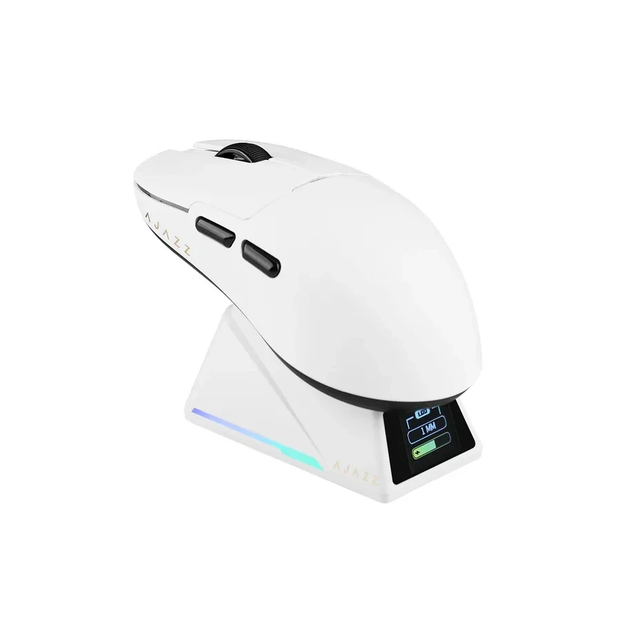 Мышь Ajazz AJ159 NLP, White, Wireless, Wired, Optical, 26000dpi, 800mAh, BT, 2.4GHz, USB — 3