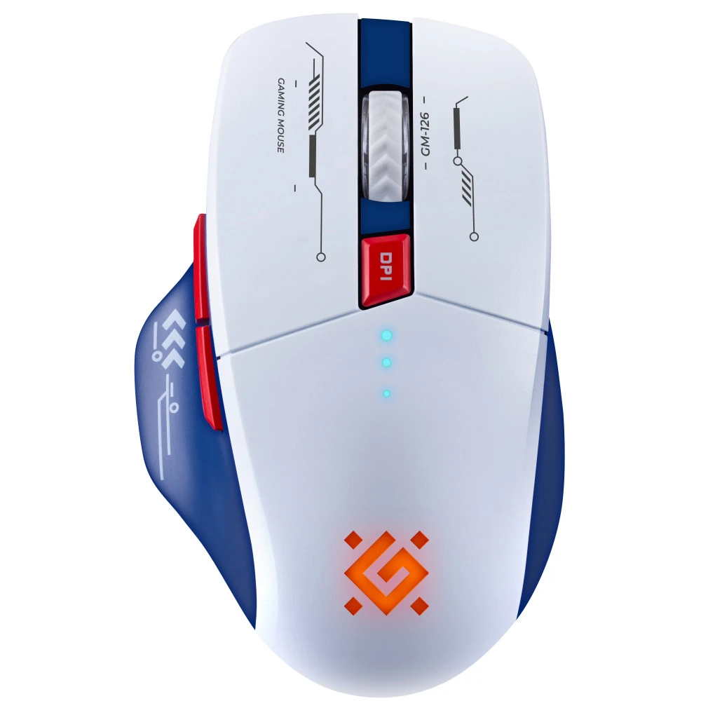 Мышь Defender Tisa GM-126, White, Wireless, Optical, Gaming, 1600dpi, 400mAh, USB — 2