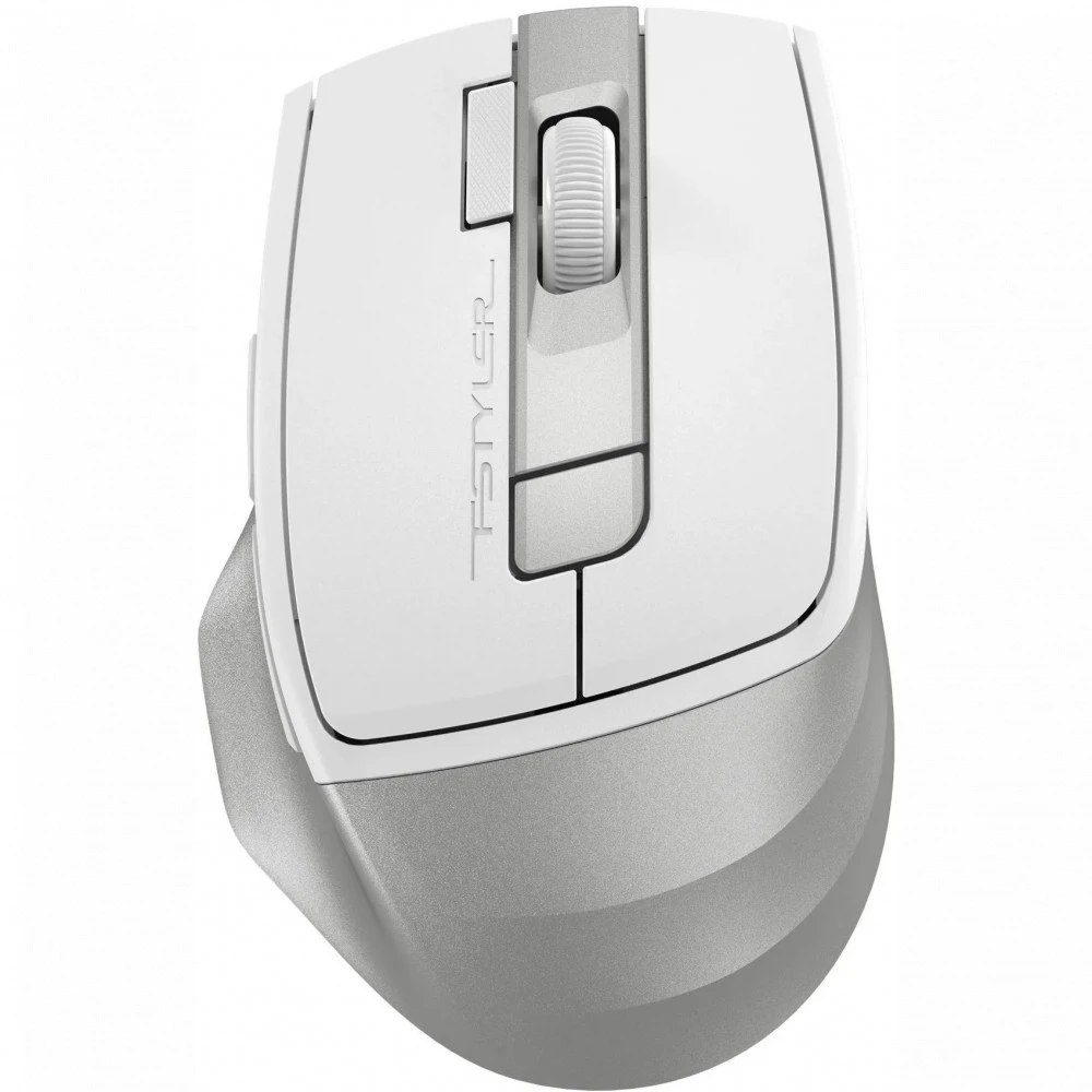 Мышь A4Tech Fstyler FB45CS Air2, Silver White, Wireless, Optical, 2000dpi, BT, 2.4GHz, Li-Ion, USB — 2