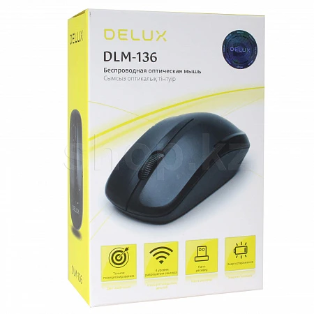 Мышь Delux DLM-136OGB, Black, USB — 4