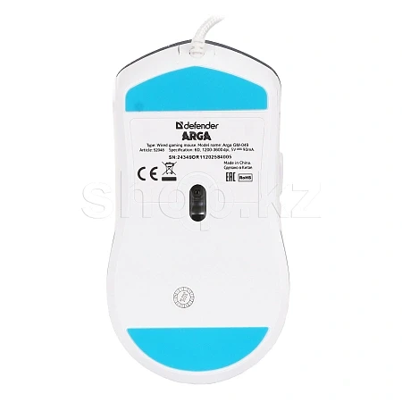 Мышь Defender Arga GM-049, White, USB + коврик — 4