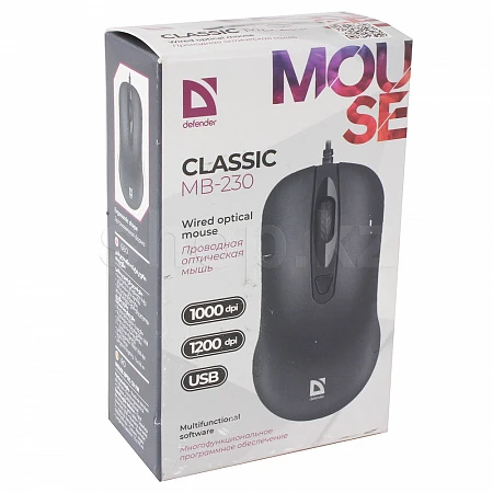 Мышь Defender Classic MB-230, Black, USB (52231) — 5