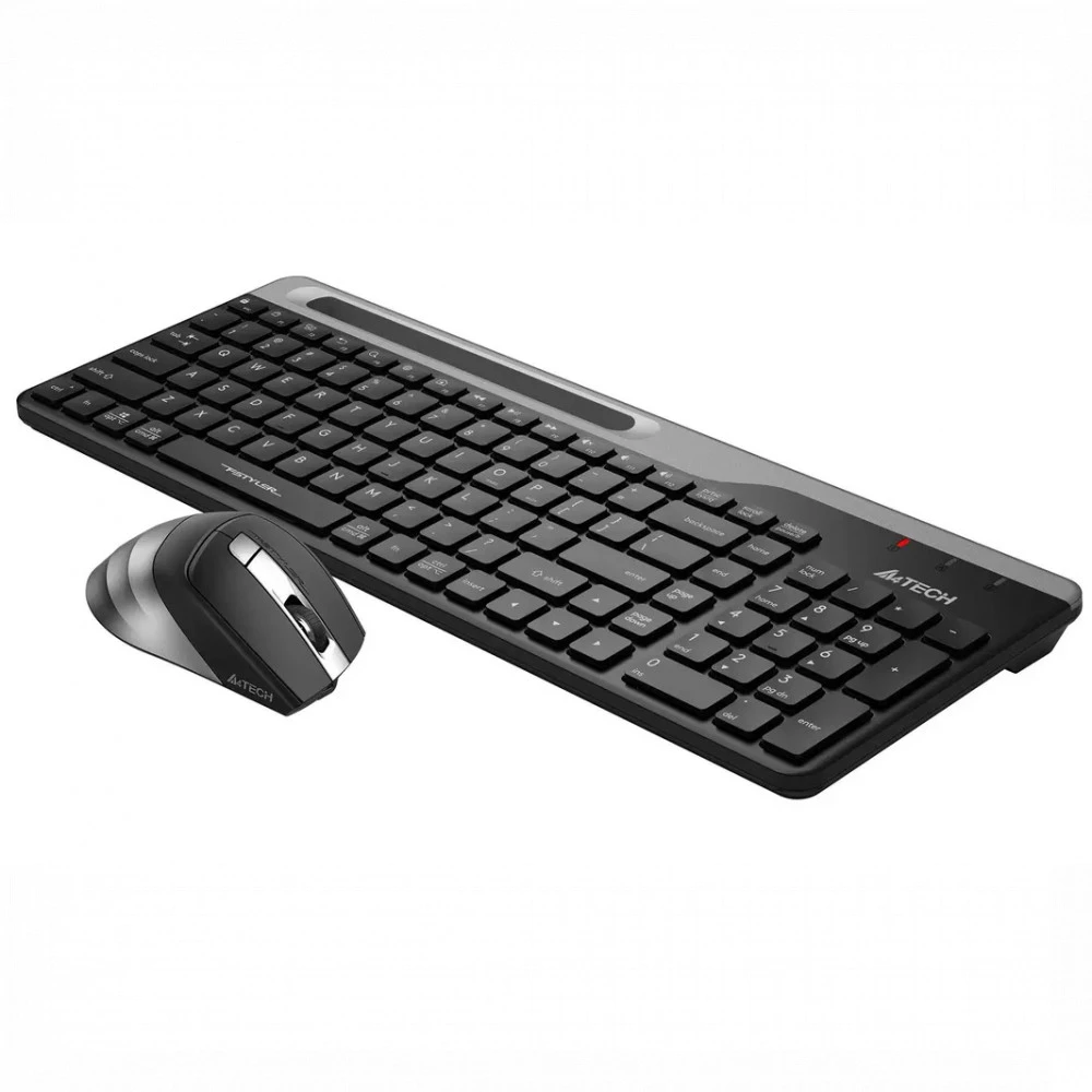 Клавиатура A4Tech Fstyler FB2535C, Smoky Grey + мышь, Wireless, Multimedia, 1xAA, BT, USB — 3