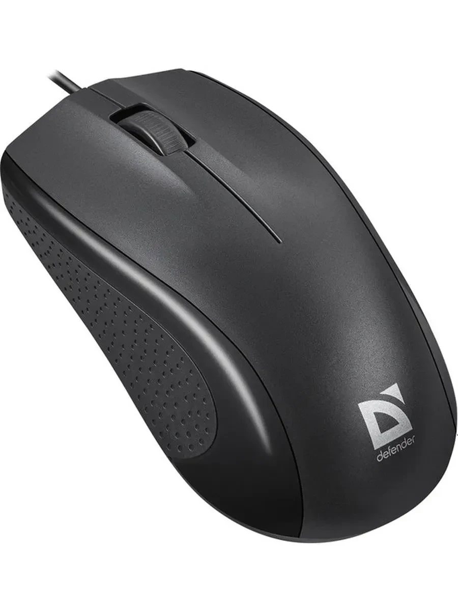 Мышь Defender Optimum MB-160, Black, Wired, Optical, 1000dpi, USB — 2