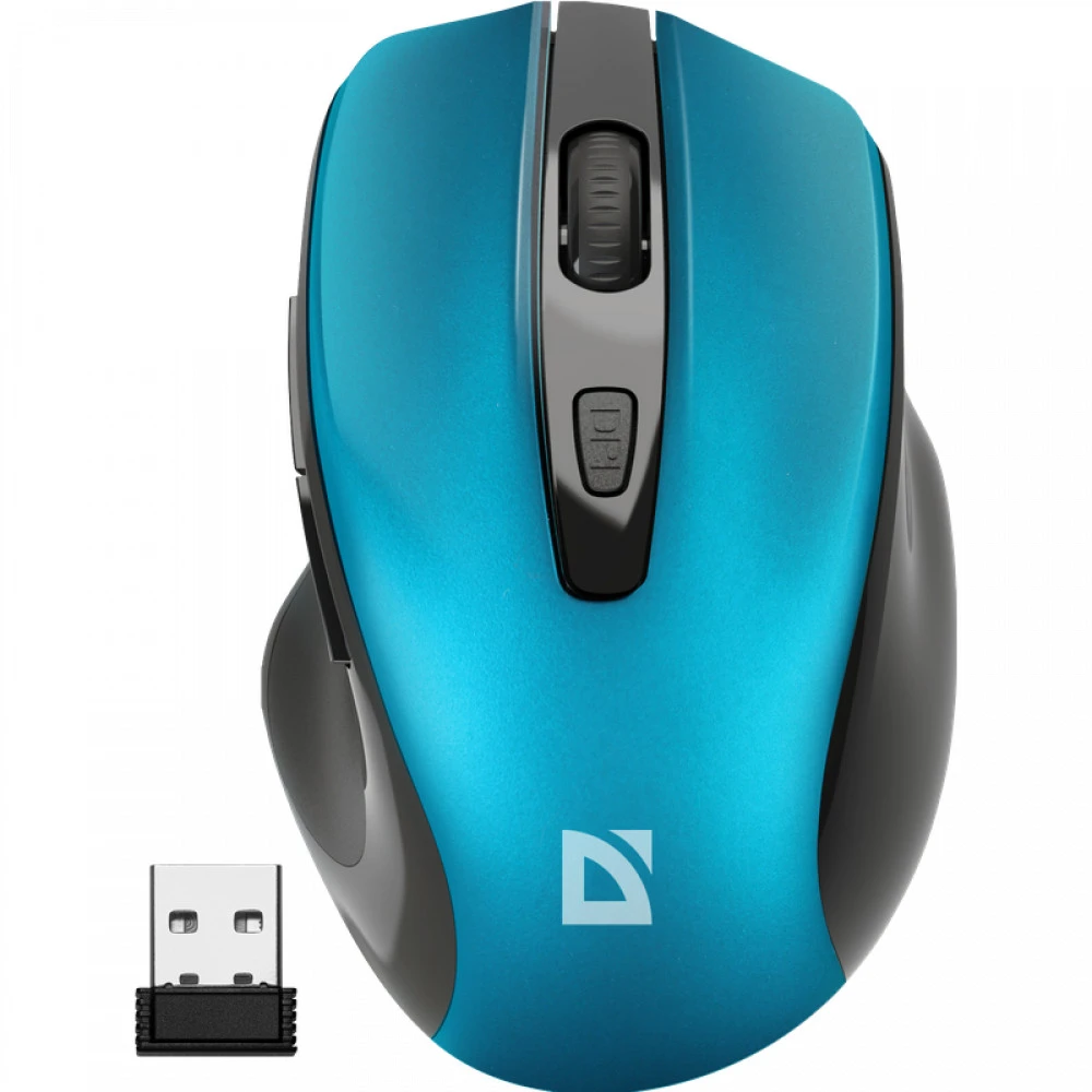 Мышь Defender Prime MB-053, Turquoise, Wireless, Optical, 1600dpi, 1xAA, USB — 2