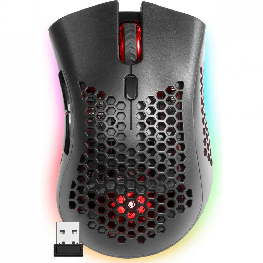 Мышь Defender Warlock GM-709L, Black, Wireless, Gaming, Optical, 2400dpi, 400mAh, RGB backlight, USB