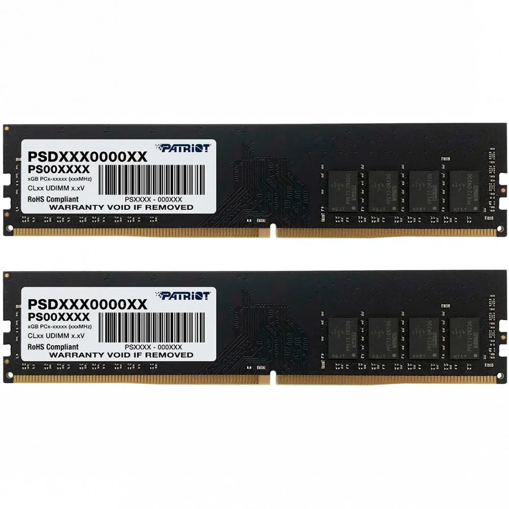 Модуль памяти Patriot Signature, PSD416G3200K, DDR4, DIMM, 16Gb, KIT, 2x8Gb, 3200Mhz, CL22