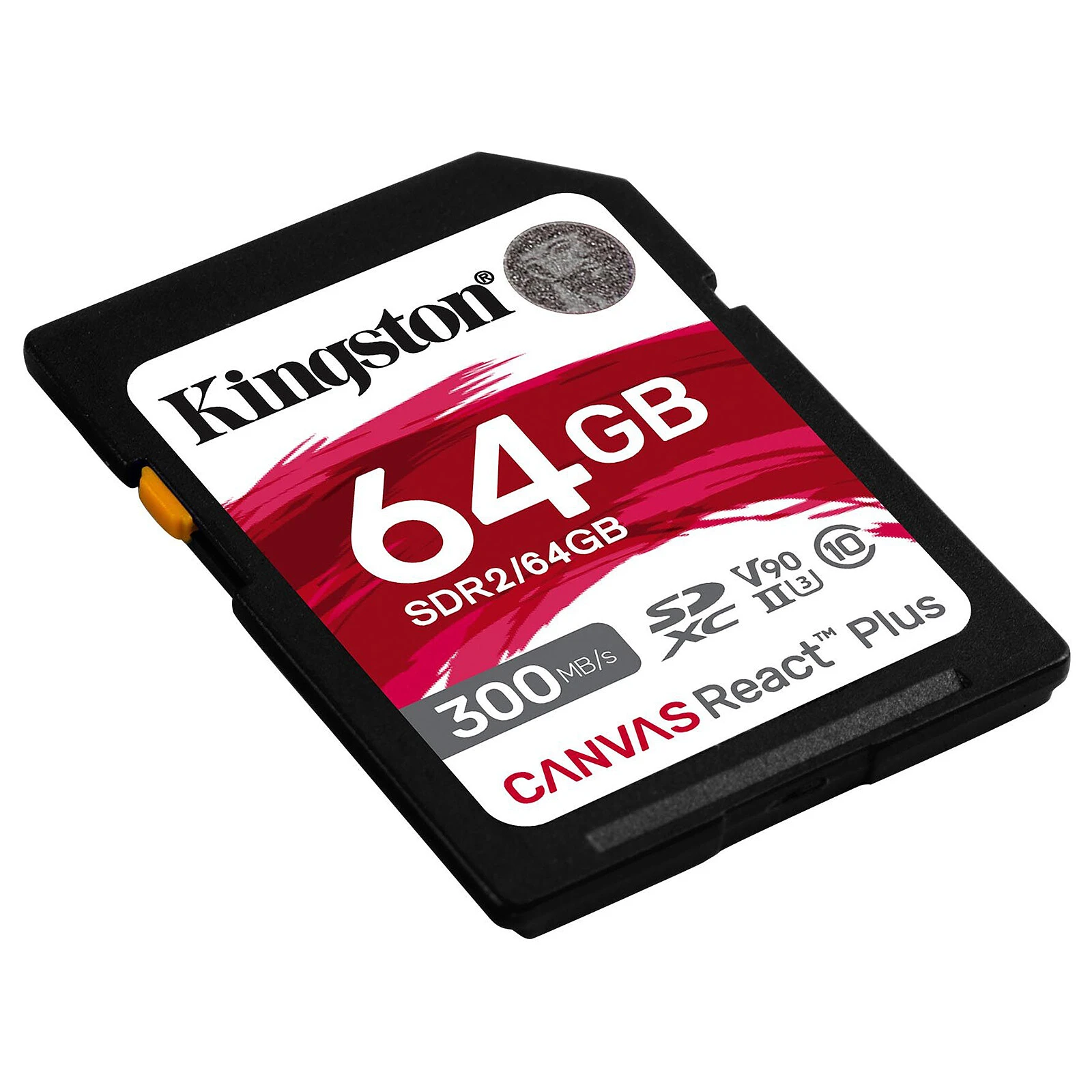 Карта памяти SD, Kingston Canvas React Plus, 64GB, SDR2/64GB, UHS-II, R300/W260 — 3
