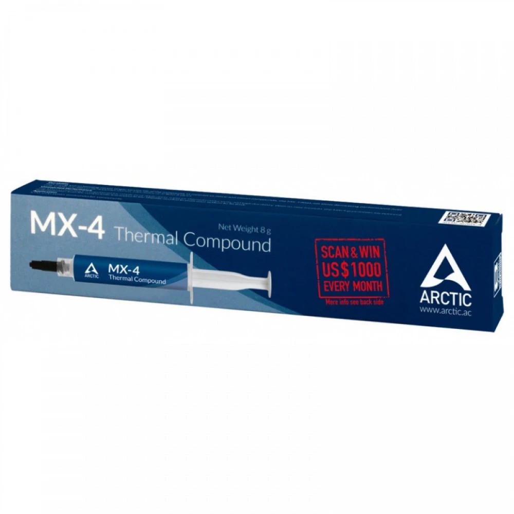 Термопаста ARCTIC MX-4, ACTCP00059A, 8g, 2.5g/cm3, шприц со шпателем — 2